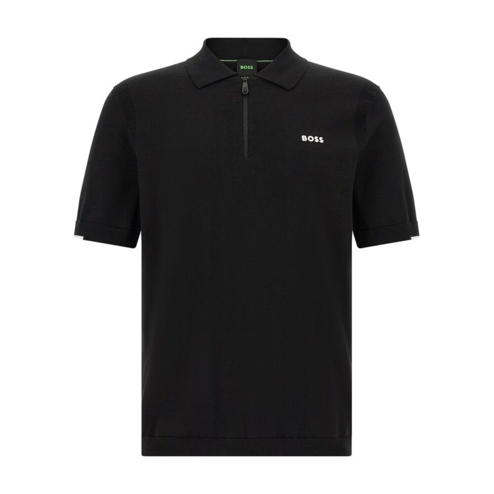 Hugo Boss Black Cotton Polo Men's Shirt